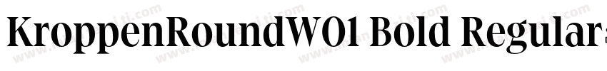 KroppenRoundW01 Bold Regular字体转换